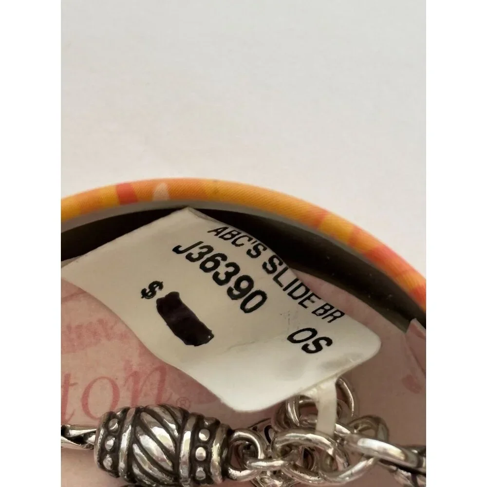 Brighton Barrel Slide Bracelet Charms Frog M Initial In Heart Tin ABCs 7-8 Inch - Picture 7 of 10